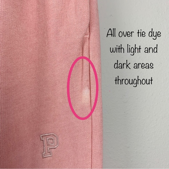 NWT XS PINK Victoria’s Secret High Waist Campus Joggers Tie Dye Sweatpants VS - Picture 8 of 13
